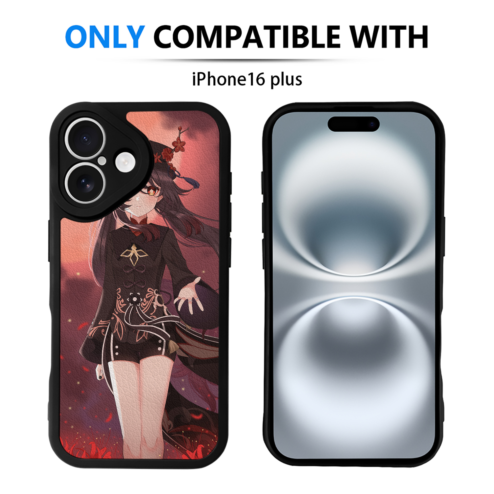 げんし神 genshin 【iPhone 16シリーズ対応】シリコンスマホケース（レザー調） 材質：シリコン